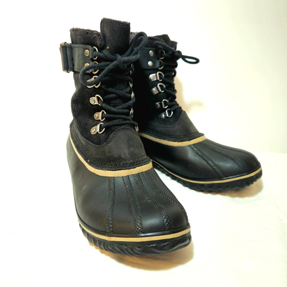Sorel Fancy Lace II Boots Women’s Size 9 Black